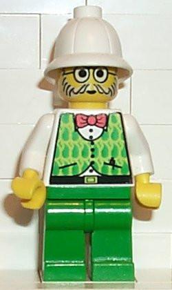LEGO Minifigure-Dr. Kilroy - Green Vest, Green Legs-Adventurers: Orient Expedition-ADV035-Creative Brick Builders